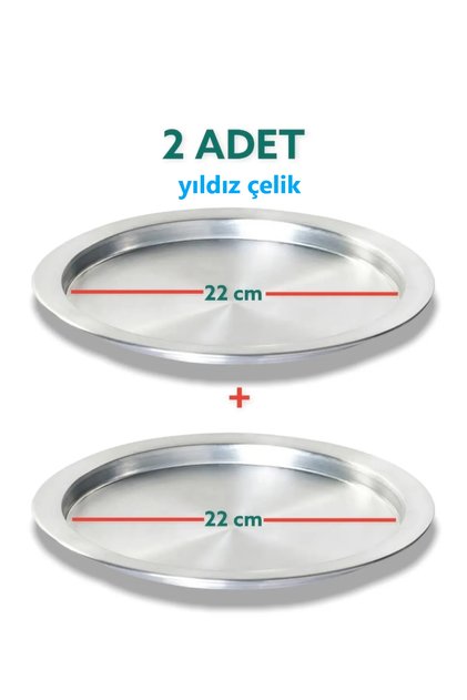 2 adet alüminyum 22 cm künefe ve kadayıf tepsisi & tabağı