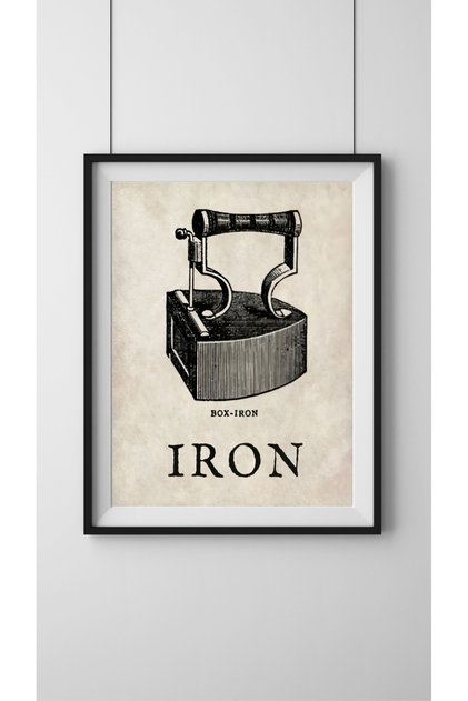 Vintage Tema Duvar Posteri, Çamaşır Odası Posteri , Çerçevesiz Poster, Estetik, Çerçevesiz Tablo
