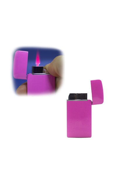 Çakmak Pembe Çakmak Metal Pembe Alevli Çakmak