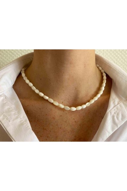 Certified Mother of Pearl Natural Stone Necklace