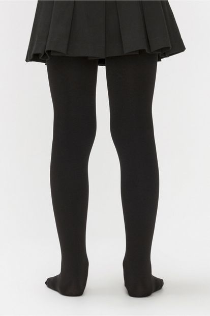 Penti Siyah Kız Çocuk Ekstra Pamuklu Külotlu Çorap - 2