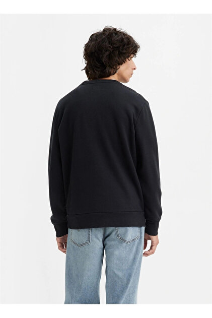 Levi's Levis Bisiklet Yaka Siyah Erkek Sweatshırt A2824-0007_LSET2