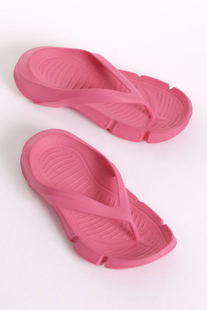 Women's Fuchsia Thick Soled Flip Flop Eva Slippers