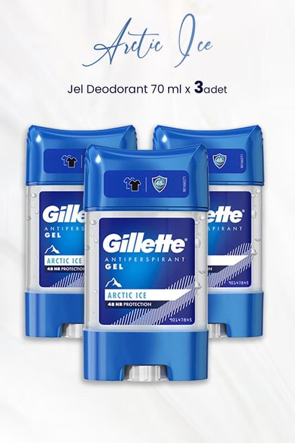 Antiperspirant Gel Arctic Ice 70 ml X 3 Adet