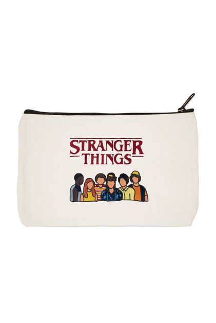 Stranger Things Štampano platnena šminka Torba kom, držač za olovke, Ručna torbica