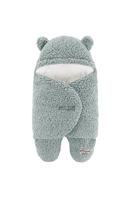 0-4 Ay Bebek Dış Kundak Uyku Tulumu Kıvırcık Wellsoft Peluş Indigo