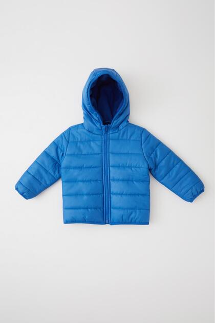 Baby Boy Water Repellent Hooded Fleece Lined Coat