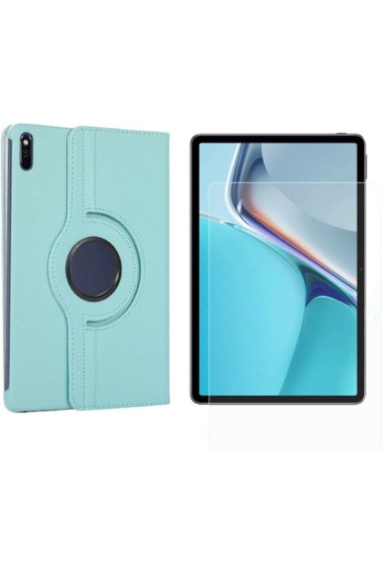 متوافق مع Matepad 10.4 Bah3-w09 360° حافظة كمبيوتر لوحي دوارة + واقي شاشة