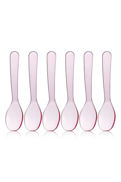12 Pieces Transparent Small Size Spoon Spice Spoon Plastic Feeding Spoon