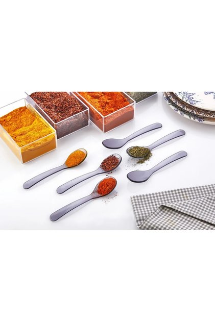 12 Pieces Transparent Small Size Spoon Spice Spoon Plastic Feeding Spoon
