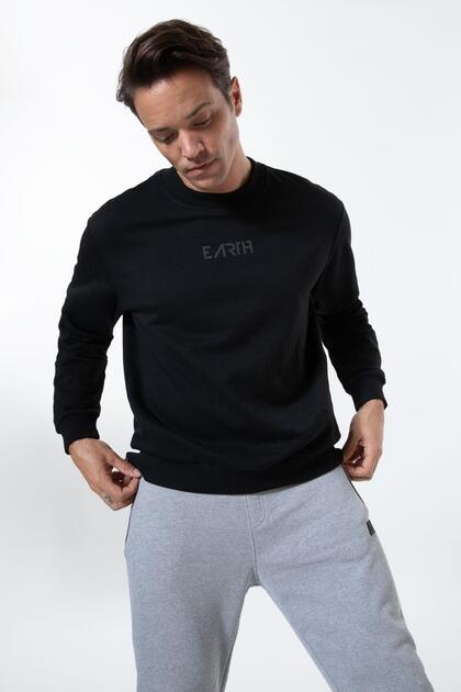 Regular Fit Printed Soft Lined Sweatshirt