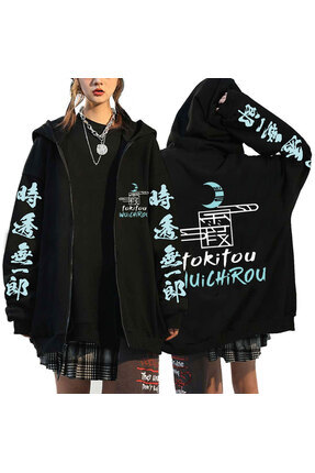 GALASHOP Kimetsu Demon Slayer fermuarlı Kokushibo Kamado Nezuko