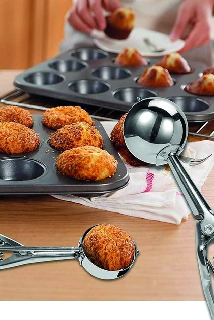 Steel Luxury Ball Shaped Ice Cream Spoon Halva Cookie Scoop Practical Kitchen 1 Piece