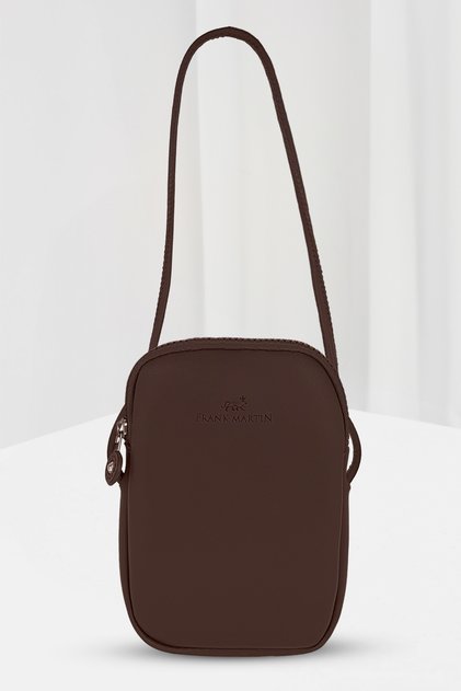 Venice Original Crossbody Adjustable Strap Zippered Phone Holder Shoulder Bag Brown