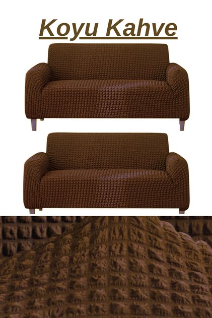 Bürümcük 3+3 Seat Cover. Stretch Stretch Stretch Elastic Sofa Bed Sofa Cover Without Skirt. 2 Pcs 3