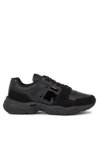 Erkek Marka Logolu Bağcıklı Kaydırmaz Tabanlı Günlük Siyah Sneaker YM0YM00745-0GT