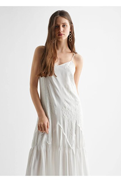 mango embroidered long dress Tropical Long Mango Dress – Be Sunset main image 1