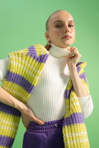 Slim Fit Slim Cut Turtleneck Sweater X7912Az22Wn