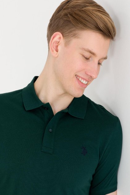 US Polo1570718 Khaki Polo Neck Men's T-Shirt