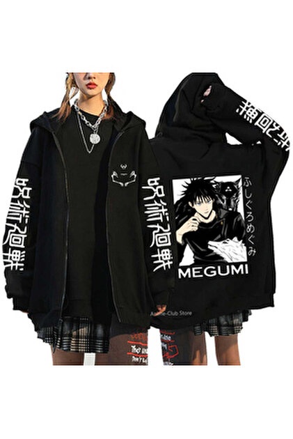 SATORU.O GALASHOP Jujutsu Kaisen fermuarlı Gojo Satoru Unisex Yuji Itadori