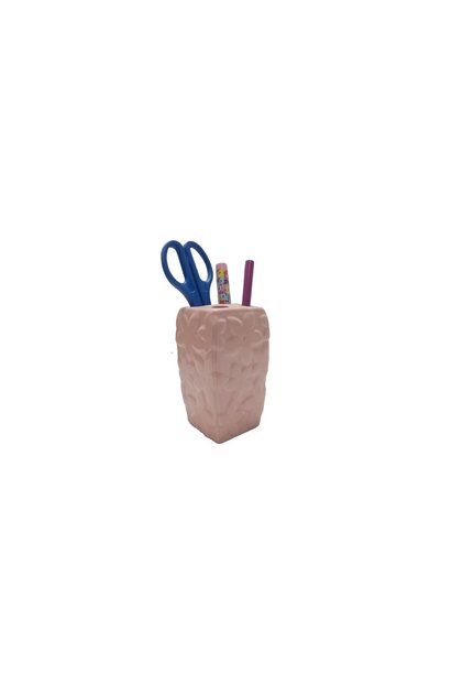 PENCIL HOLDER FLOWERED PINK MODEL CERAMIC OFFICE REAL 7X7X12CM