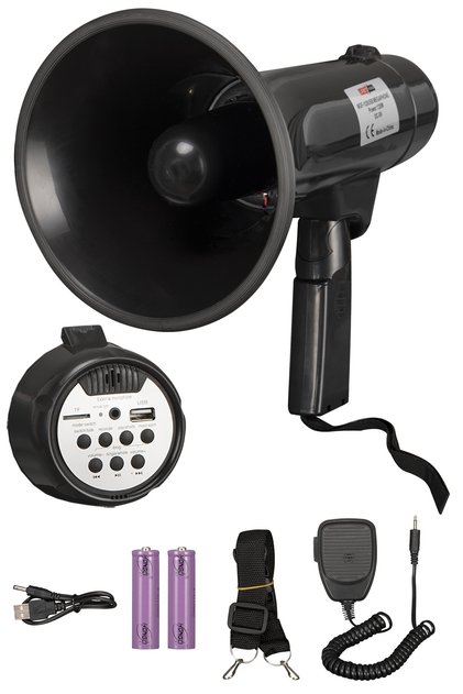 Mgf-120usb-bt Mayklı Askılı El Megafon 120 Watt (ŞARJLI BLUETOOTH USB SİREN KAYIT)
