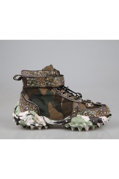 23k351 High-Rise Green Women's Sneakers