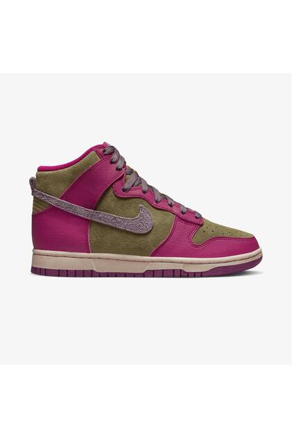 nike dunk high pink green