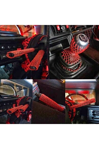 In-Car Red Mesh Set
