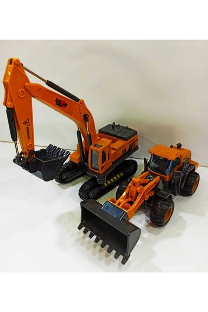 İnşaat Araçları Kepçe Ve Dozer İkili Set