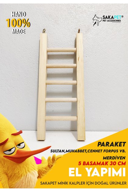 Bird Ladder 30 cm Lovebird Parakeet Forpus Budgie Cockatiel