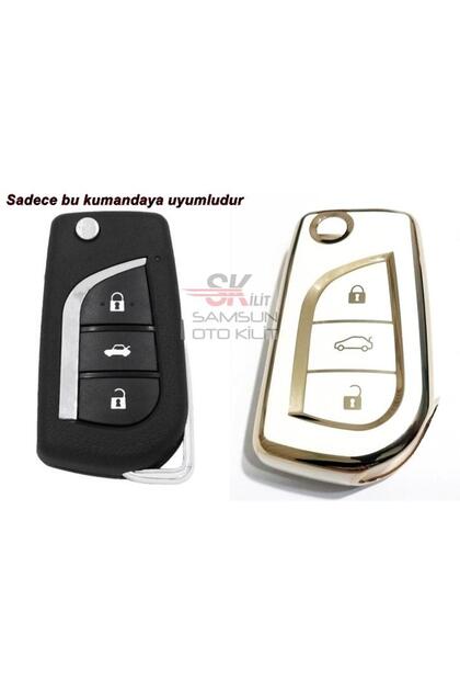Toyota Corolla Auris Avensis Hilux Nano Key Remote Case 3 Keys White