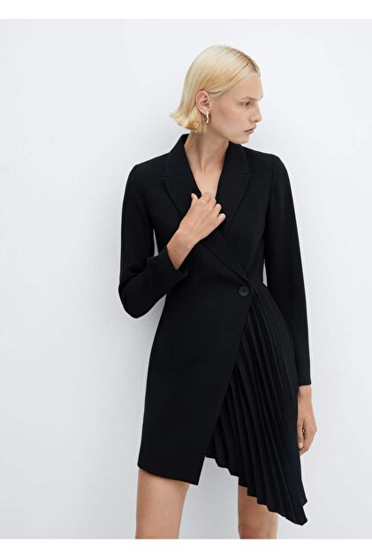 MANGO Pleated Detailed Blazer Dress- Trendyol