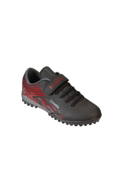KİNETİX Boy's Black Leather Velcro Astroturf Shoes
