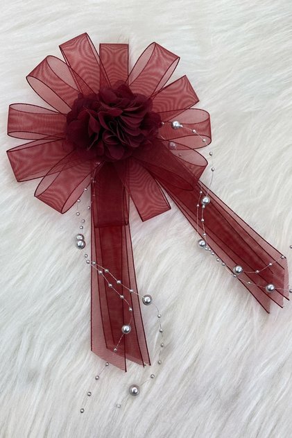 Burgundy Bundle Ornament, Bride Groom Dowry Wedding Engagement Convoy Bride Car Circumcision Henna Ornament 5 Pieces