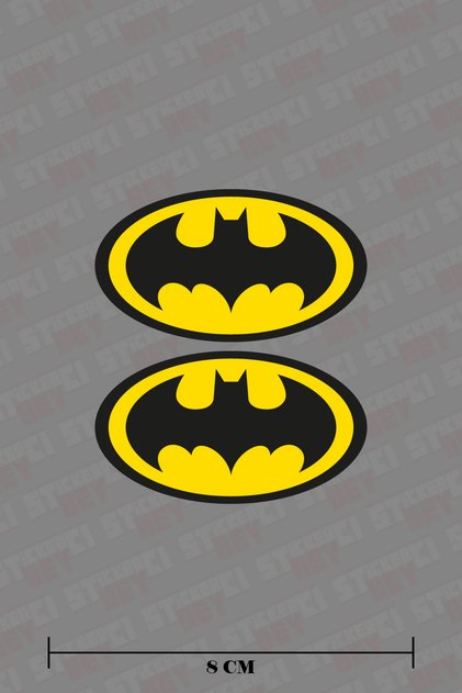 2 Adet Batman Renkli Sticker Seti Otomobil - Motosiklet - Bilgisayar Sticker Kaplama