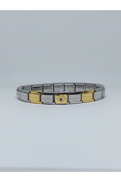 Steel Unisex Italian Charm Bracelet