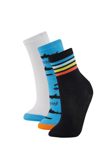 Boy's 3-Pack Cotton Long Socks A6672a8ns