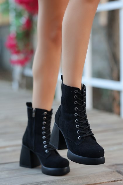 DESPİNA BLACK SUEDE BOOTS