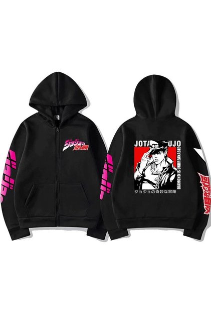JoJo's Bizarre Adventure zippered unisex Hoodies tip82