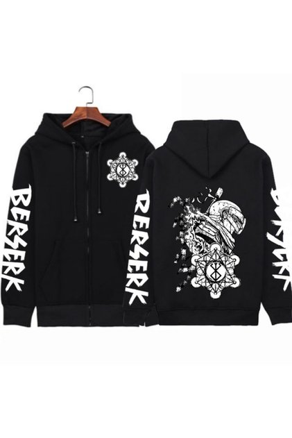 Berserk Zippered Hoodie model435