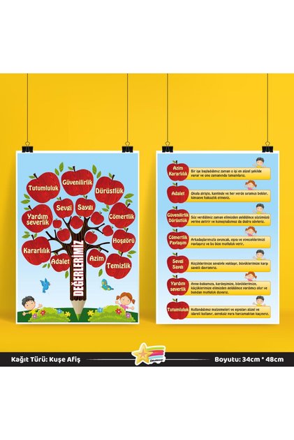 Değerler Ağacı Afişi (İkili Afiş)