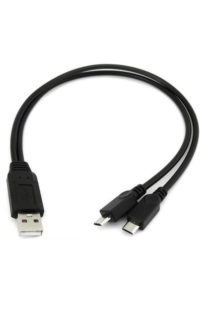 Micro USB Y Cable Data Power Converter Converter Multiplexer Cable