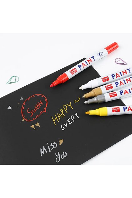 Paint Marker Tüm Yüzeyler Için Araba Boya Kalemi Araba Yağlı Boya Işaret Kalemi Gold Renk 1 Adet