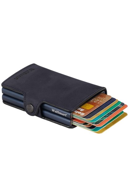 Twin Crazy Leather Wallet with Smart Mechanism