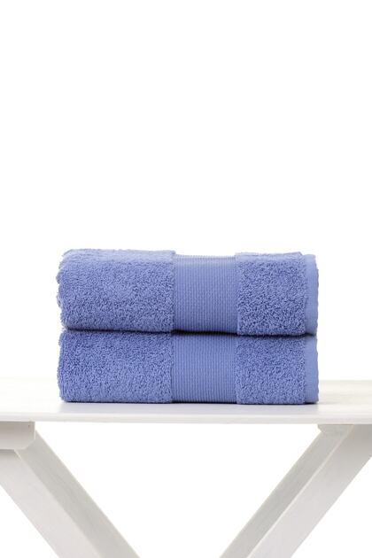 Set de 2 prosoape de baie albastre 70x150