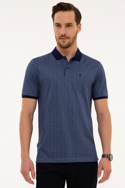 Pierre Cardin Lacivert Regular Fit Polo Yaka T-Shirt - 2