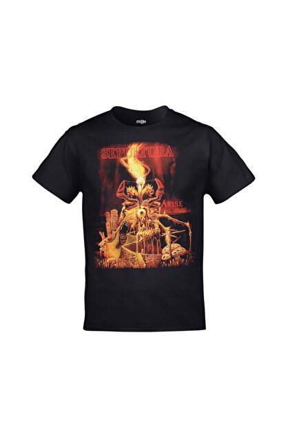 GALTAN Exohead A.dore ガルタン ソフビ Tシャツ セット Orijin Tekstil Sepultura Arise Baskılı Unisex Siyah Tshirt