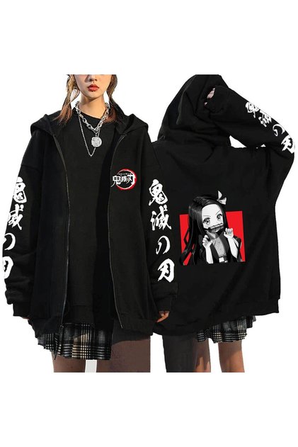 Unisex Hoodie Zippered Anime Demon Cleaver Slayer Mod.485