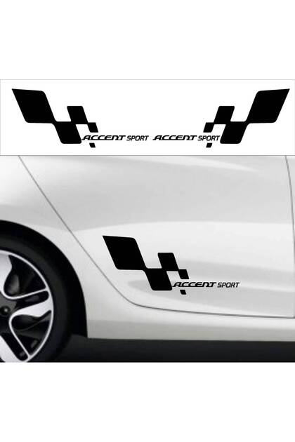 Accent era sport flag sticker set 2 pcs butterfly glass